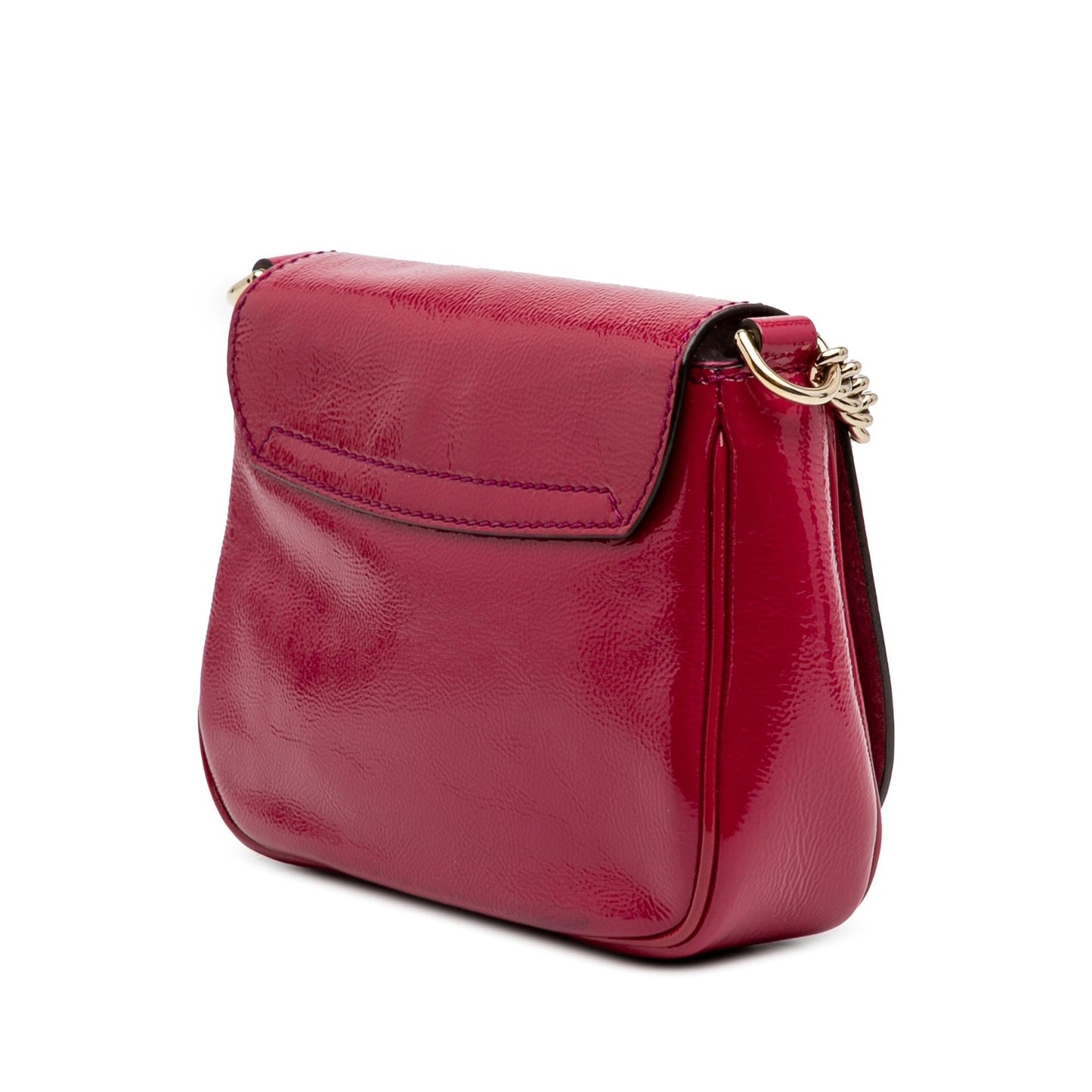 Gucci Small Patent Soho Chain Flap Crossbody