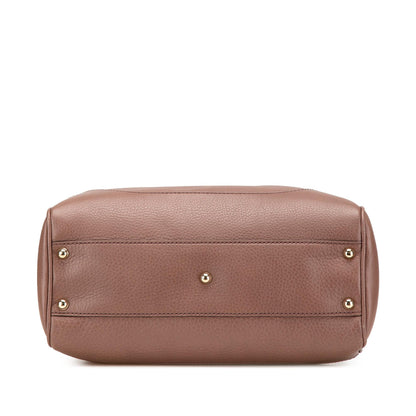 Gucci Small Pebbled Calfskin Diana Bamboo Top Handle Tote