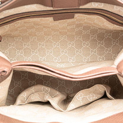 Gucci Small Pebbled Calfskin Diana Bamboo Top Handle Tote