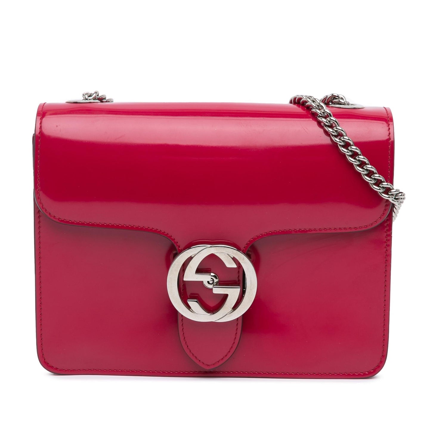 Gucci Small Polished Calfskin Interlocking G Dollar Crossbody