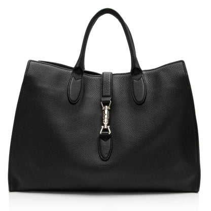 Gucci Soft Pebbled Leather Jackie Medium Tote - FINAL (SHF-8Qshpx)
