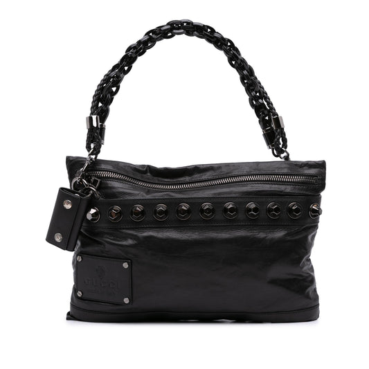 Gucci Studded Calfskin Shoulder Bag