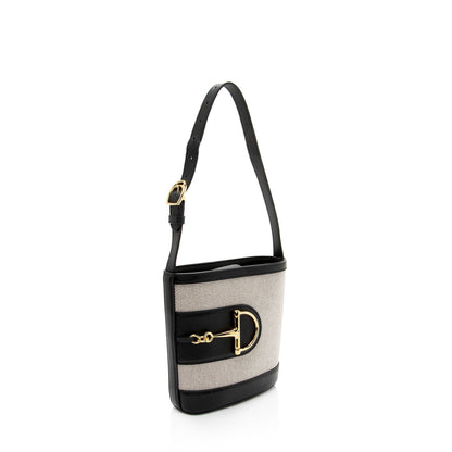Gucci Toile Leather Gucci 73 Small Bucket Bag