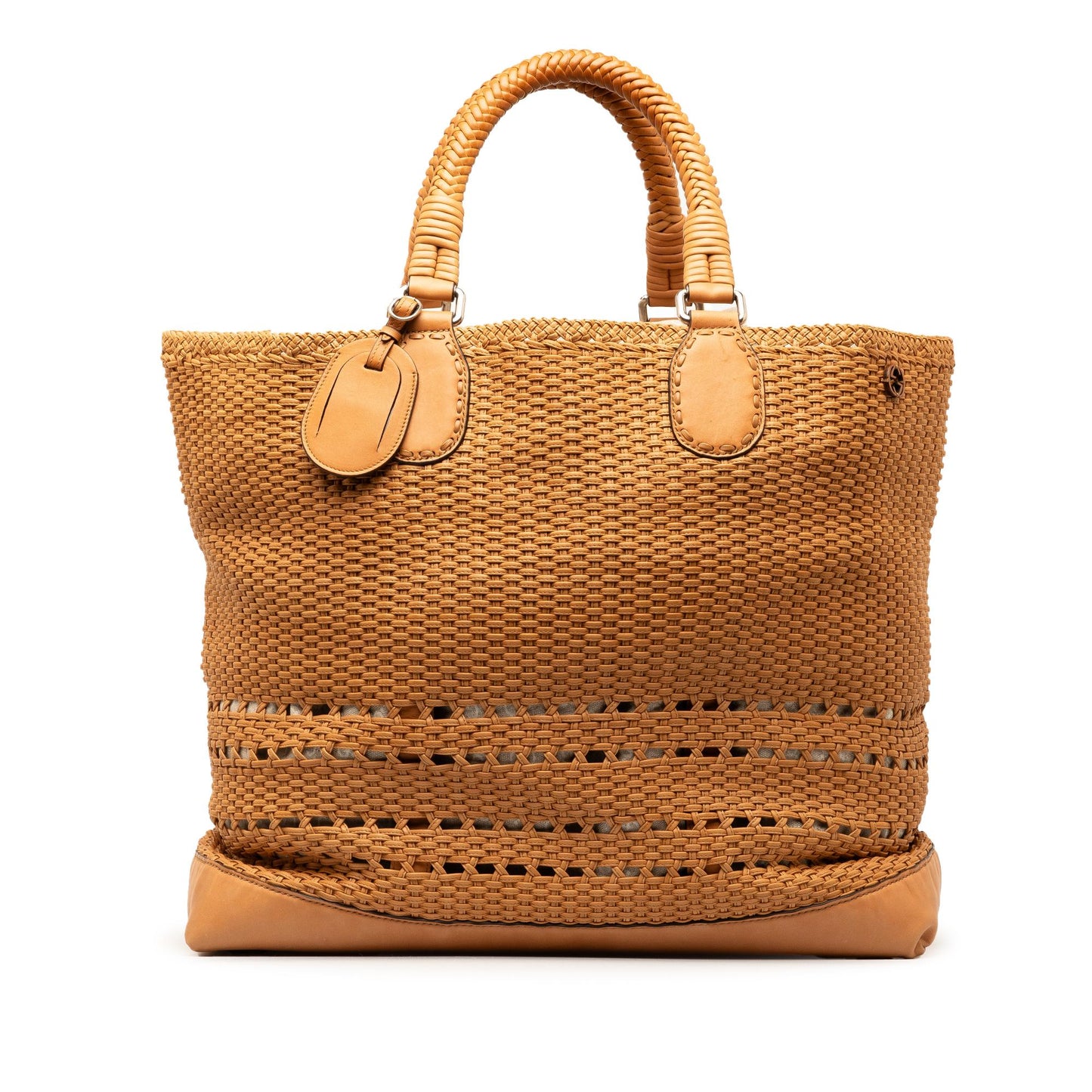 Gucci Woven Leather Tote (SHG-PXQlVm)
