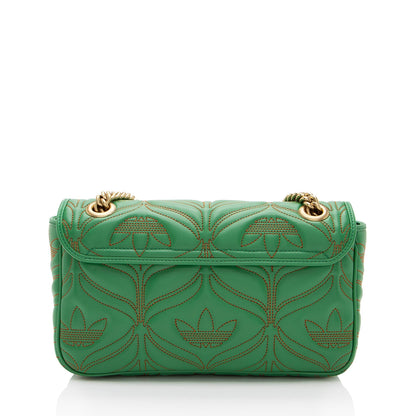 Gucci x Adidas Matelasse Leather GG Marmont Small Flap Bag