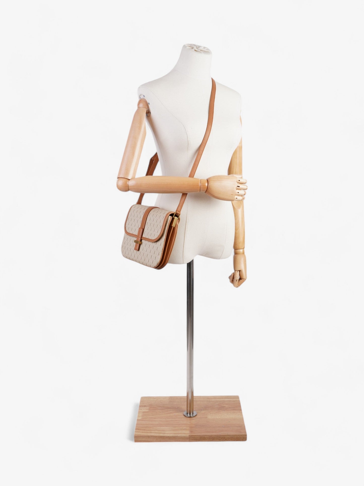 Saint Laurent Monogram Canvas Brown Handbag