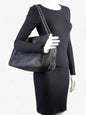 Chanel Large Cc Tote Black Leather