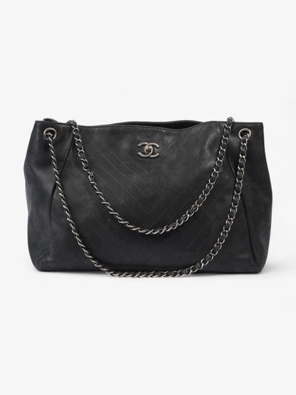Chanel Large Cc Tote Black Leather