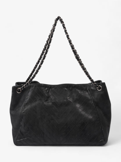 Chanel Large Cc Tote Black Leather