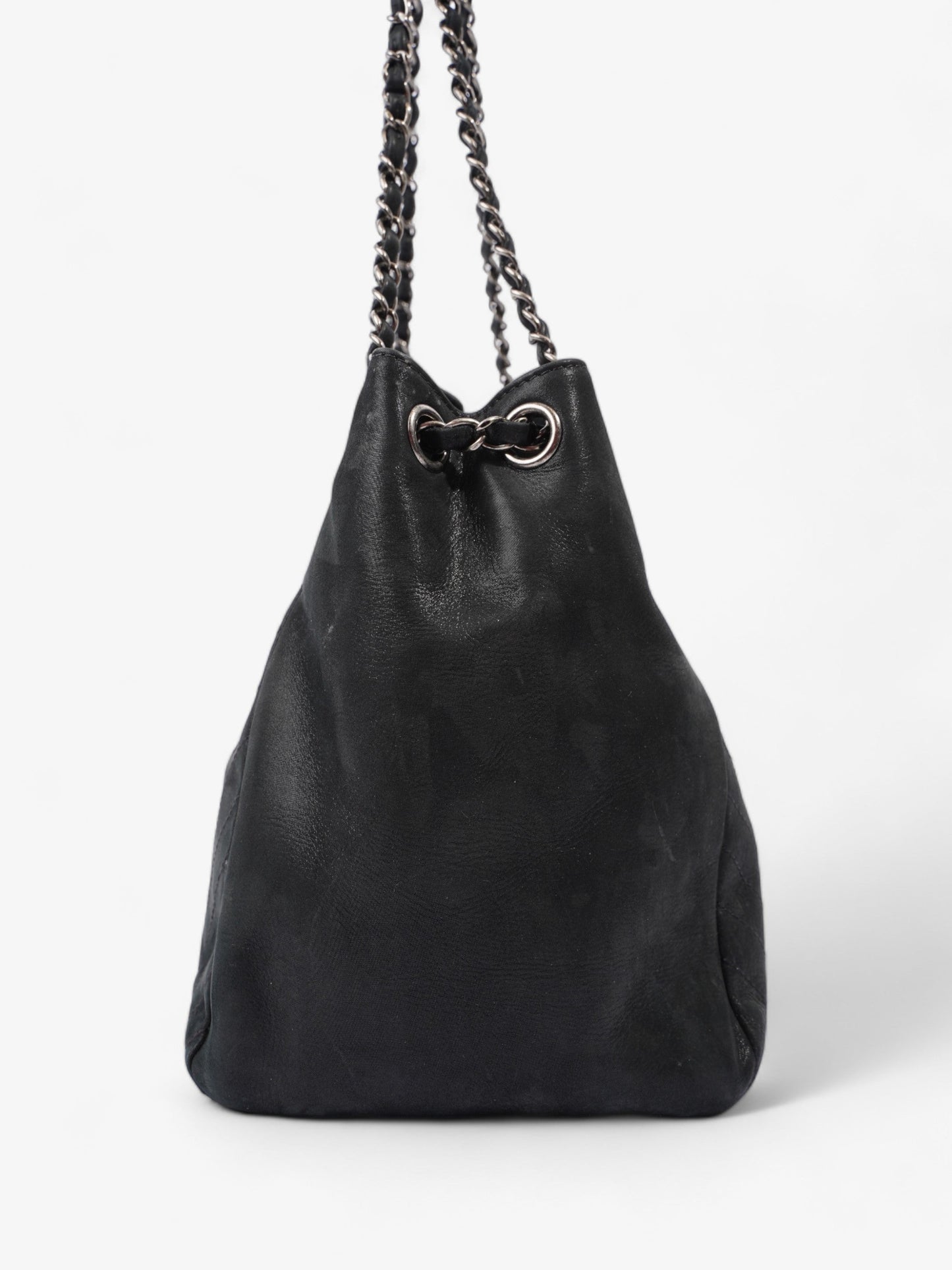 Chanel Large Cc Tote Black Leather