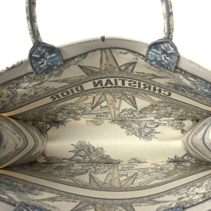 Christian Dior Canvas Embroidered Large Rêve D'Infini Book Tote Multicolor
