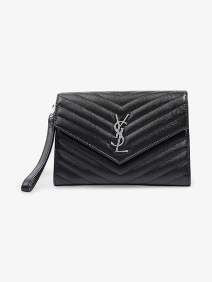 Saint Laurent Cassandre Clutch Black Matelasse Leather