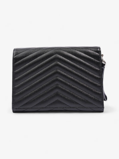 Saint Laurent Cassandre Clutch Black Matelasse Leather
