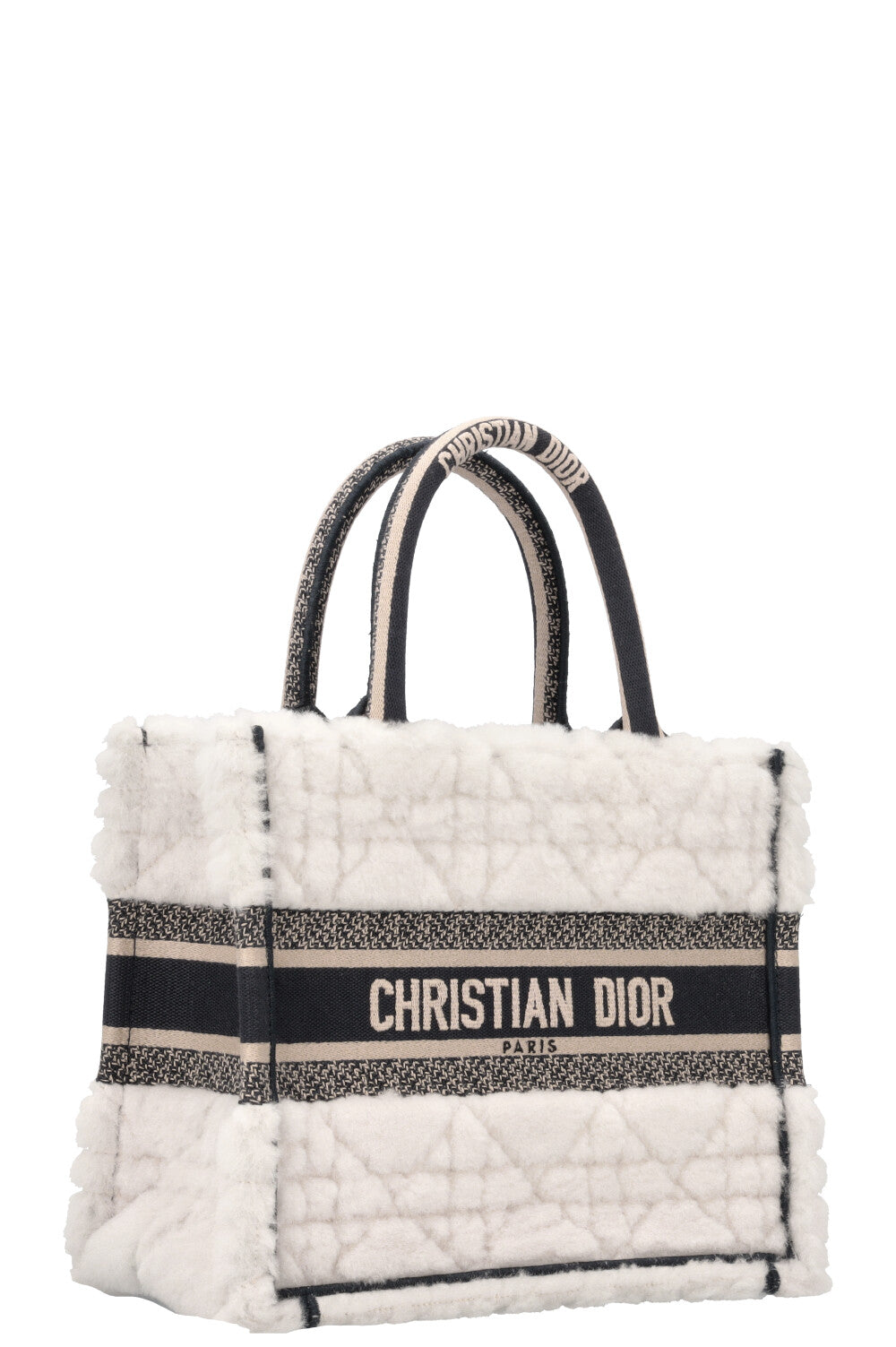 Christian Dior Book Tote Shearling Small