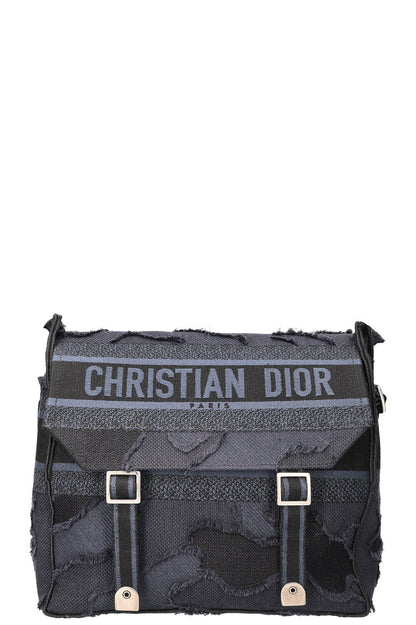 Christian Dior Diorcamp Messenger Camouflage Canvas Navy Black