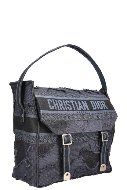 Christian Dior Diorcamp Messenger Camouflage Canvas Navy Black