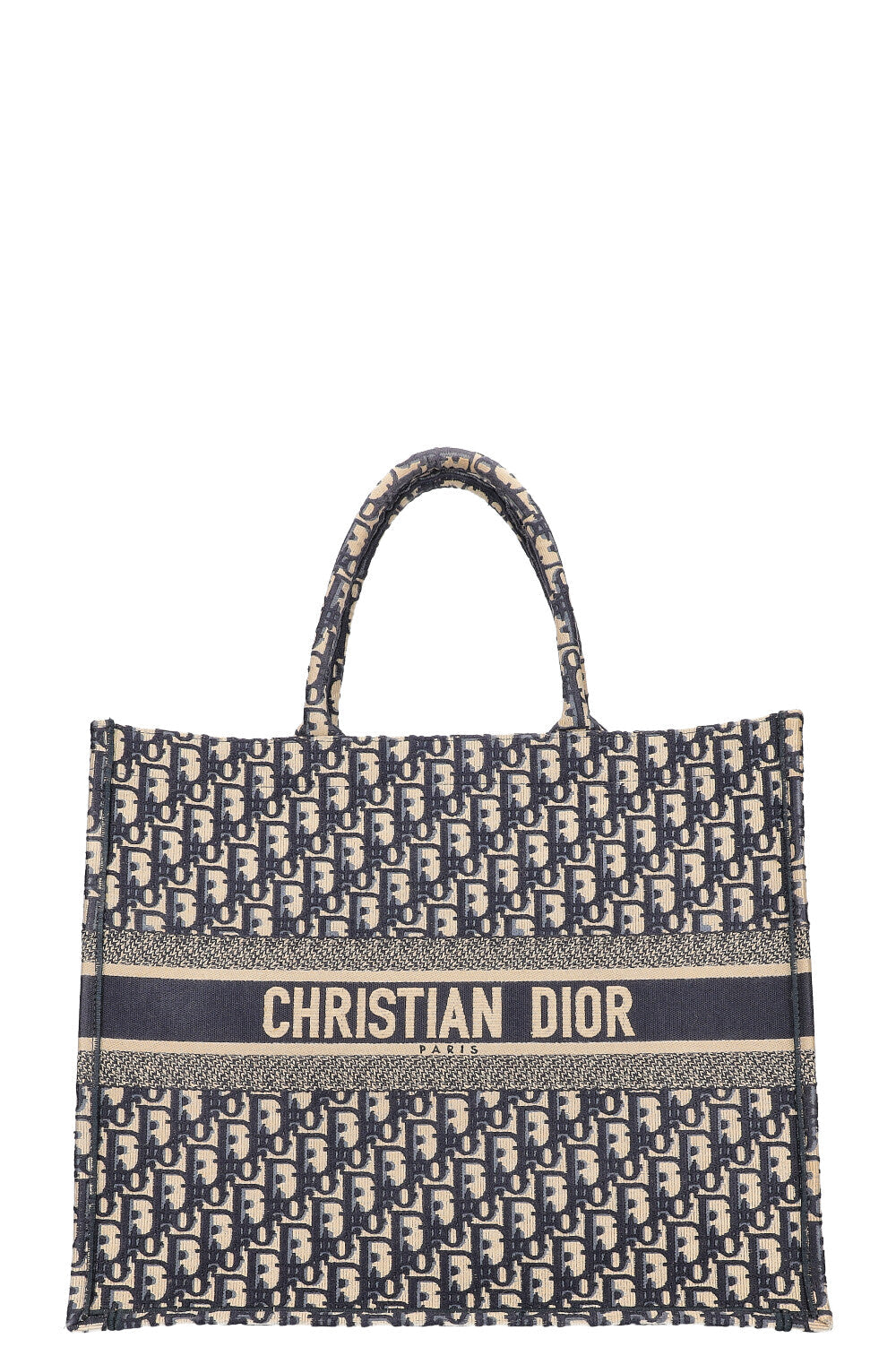Christian Dior Book Tote Large Oblique Blue