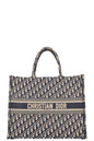 Christian Dior Book Tote Large Oblique Blue