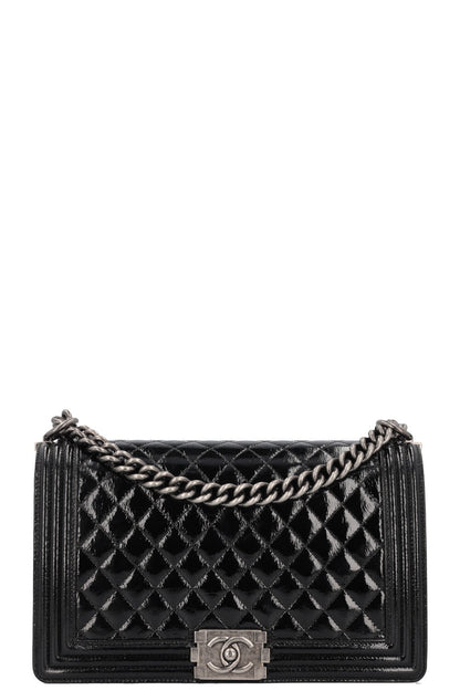 Chanel Boy Bag Large Patent Black