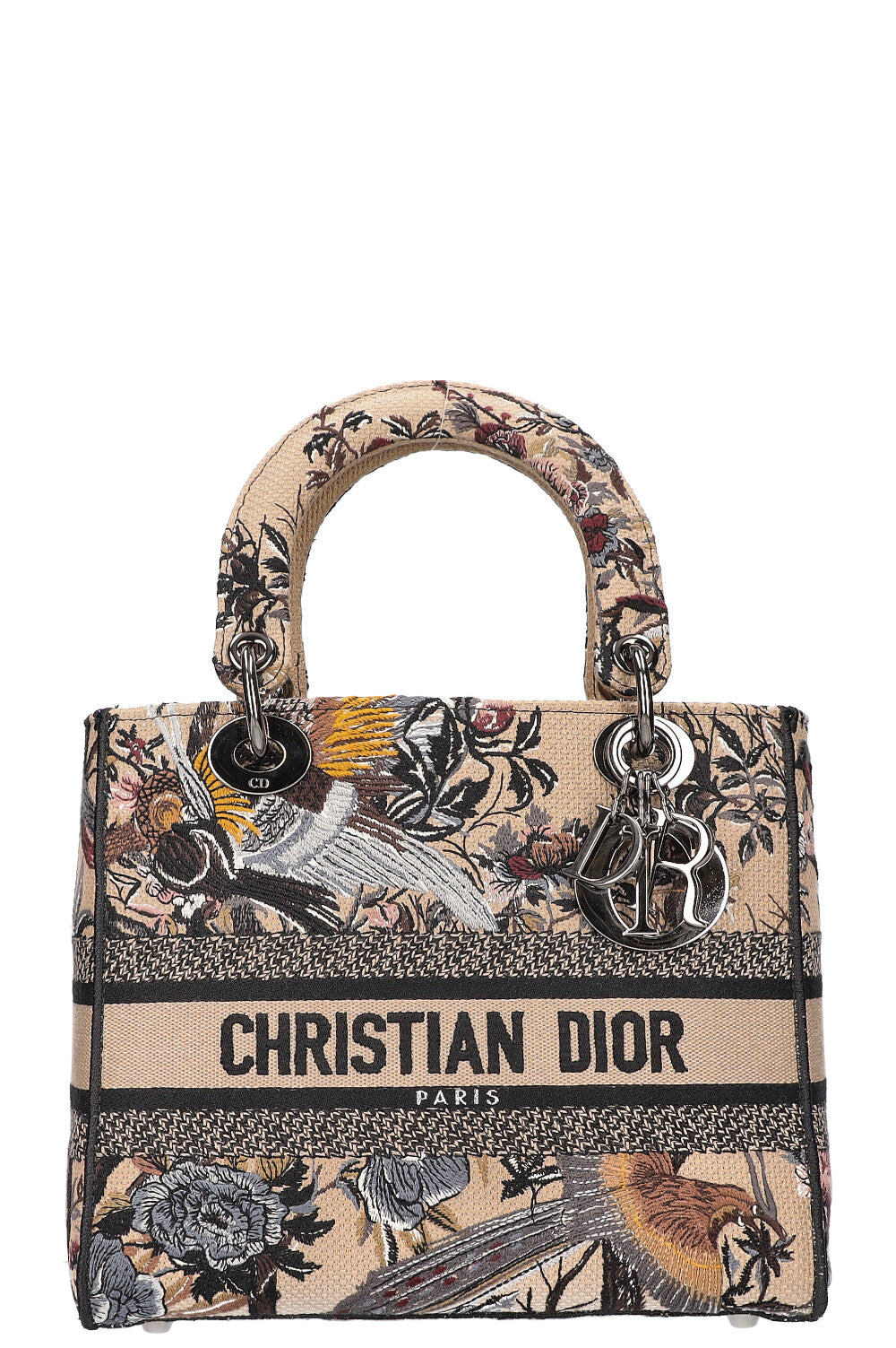 Christian Dior Medium D-Lite Bag Toile De Jouy Jardin D'Hiver Embroidery