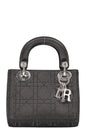 Christian Dior Mini Lady Dior Bag Cannage Strass Satin Black