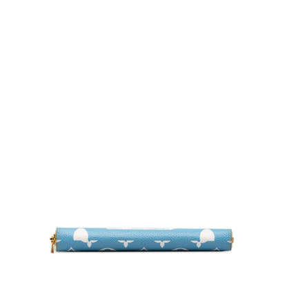 Blue Louis Vuitton Monogram Giant By The Pool Zippy Wallet