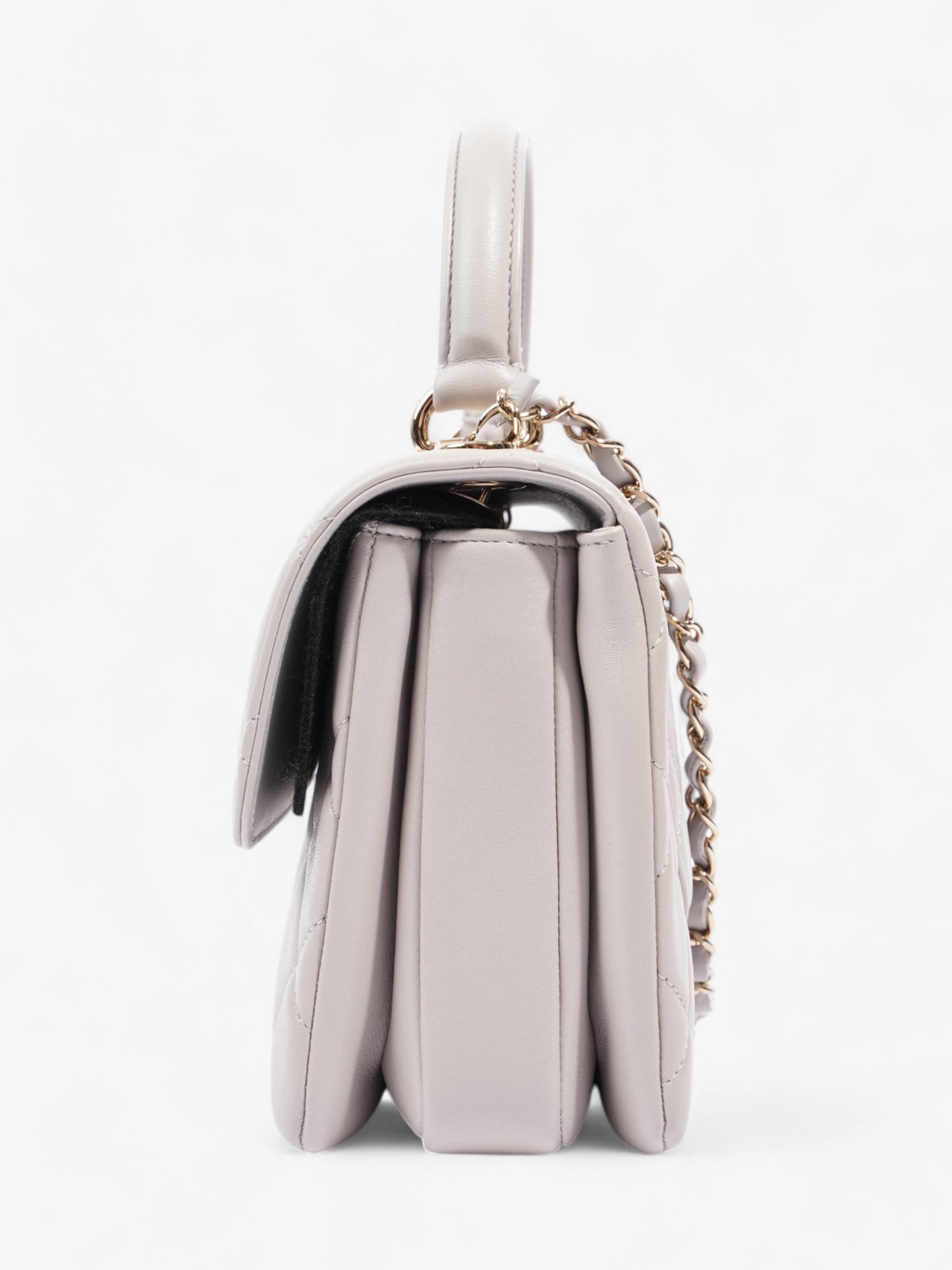 Chanel Cc Trendy Bag Grey Lambskin Leather Small