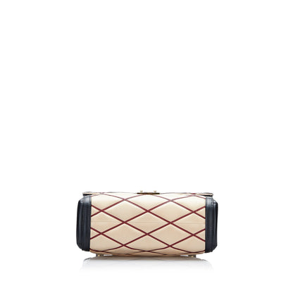Beige Louis Vuitton Malletage Pochette Flap Bag