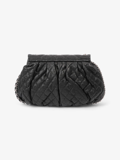 Chanel Chain Around Flap Bag Black Lambskin Leather Large