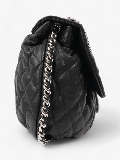 Chanel Chain Around Flap Bag Black Lambskin Leather Large