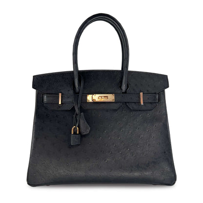 Top Quality Luxury Hermes Birkin Noir Designer Bag B30 Rghw