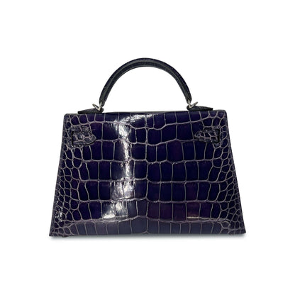 Top Quality Luxury Hermes Kelly Designer Bag In Bleu Encre Lisse K20 Phw