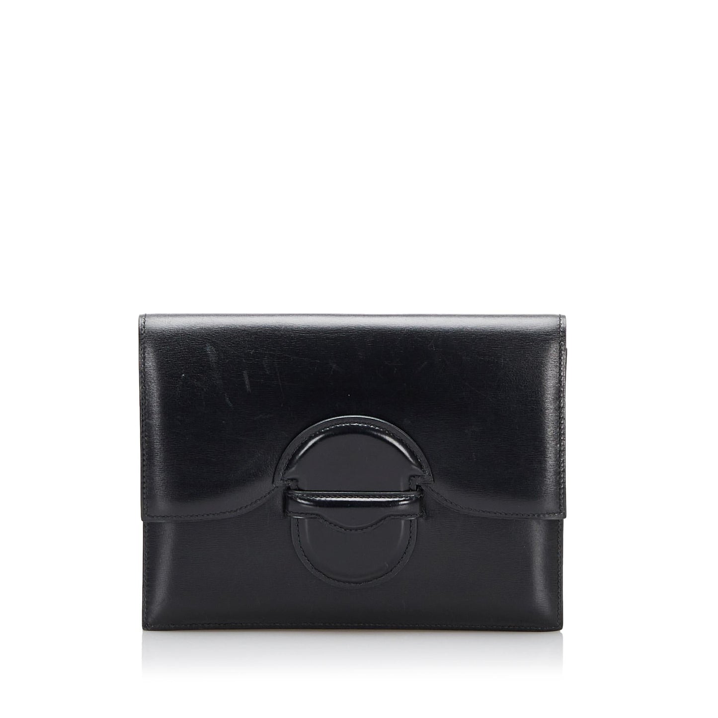 Luxury Hermes Box Calf Leather Clutch Bag Shg-Tvrjo2