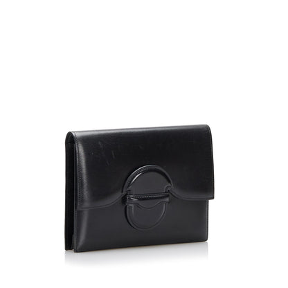 Luxury Hermes Box Calf Leather Clutch Bag Shg-Tvrjo2