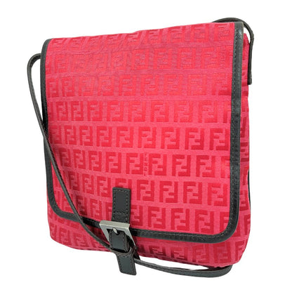 Fendi Luxury Canvas Red Shoulder Bag Style 54