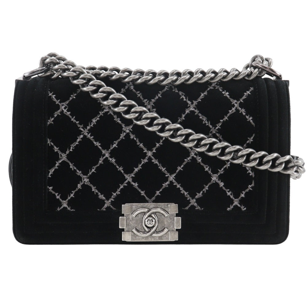 Chanel Boy Chanel 25 Velour Leather 2way Shoulder Bag