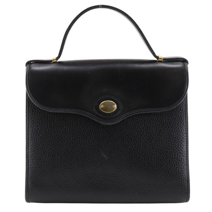 Christian Dior Handbag Calfskin black One handle CD logo Women