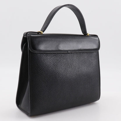 Christian Dior Handbag Calfskin black One handle CD logo Women