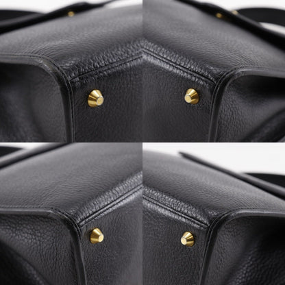 Christian Dior Handbag Calfskin black One handle CD logo Women