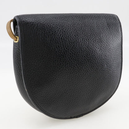 Christian Dior Shoulder Bag Calfskin black Pochette CD logo Women