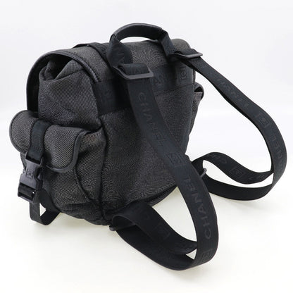 Chanel Backpack canvas Black / Silver Sports line Backpack