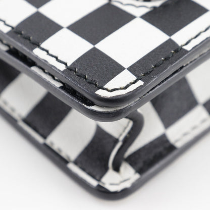 Christian Dior Shoulder Bag Calfskin Black / white 2-way clutch Jadior Women