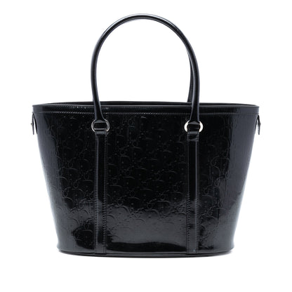 Black Dior Diorissimo Trotter Patent Tote