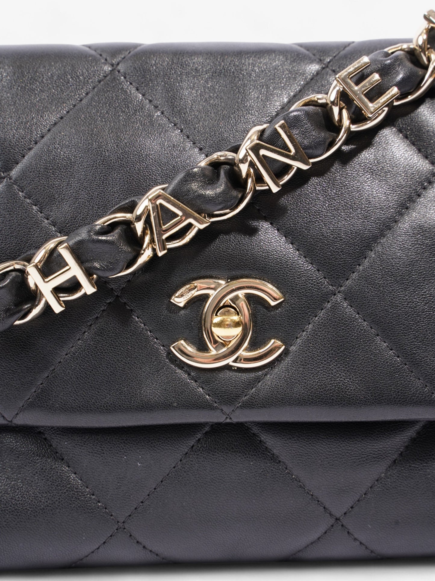 Chanel 19 Flap Black Lambskin Leather