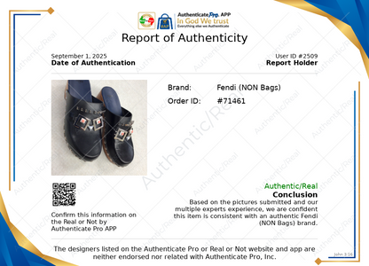 (Monster) Faces Spiked Leather Clogs Luxury Designer By Fendi In Black, Size: US 8 (IT 38)