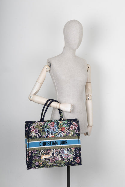 Christian Dior Large Dioriviera Book Tote Blue