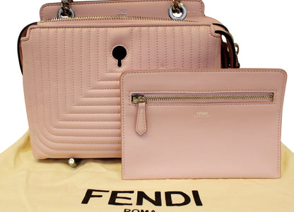 Fendi Dotcom Lambskin Red Shoulder Bag