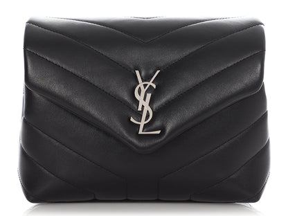 Saint Laurent Loulou Matelassé Black Shoulder Bag