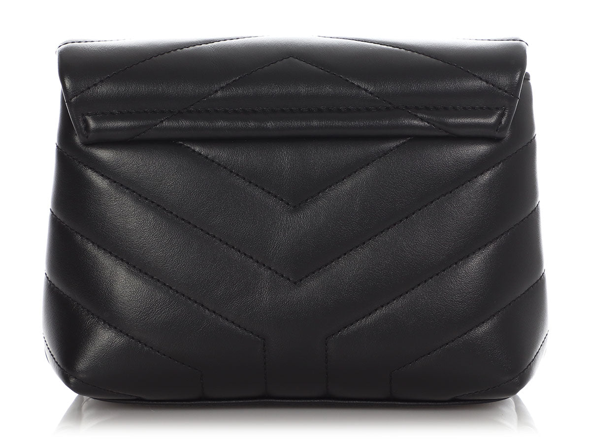 Saint Laurent Loulou Matelassé Black Shoulder Bag