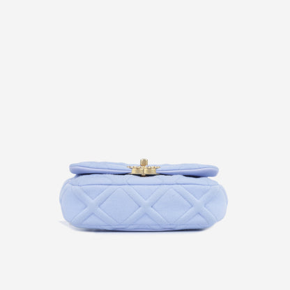 Chanel Chanel 19 Lambskin Blue Shoulder Bag